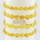 Yellow olive amber bracelet polished 